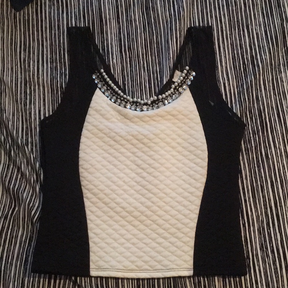 embellished, quilted top